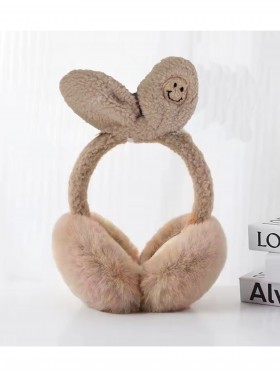 Cute Wooly Ear with Smiley Face Plush Earmuff